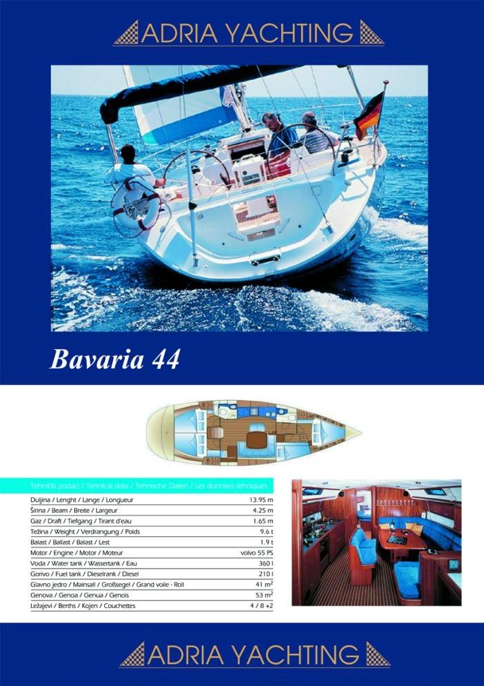 Croatia yacht charter Marina Trogir Bavaria 44